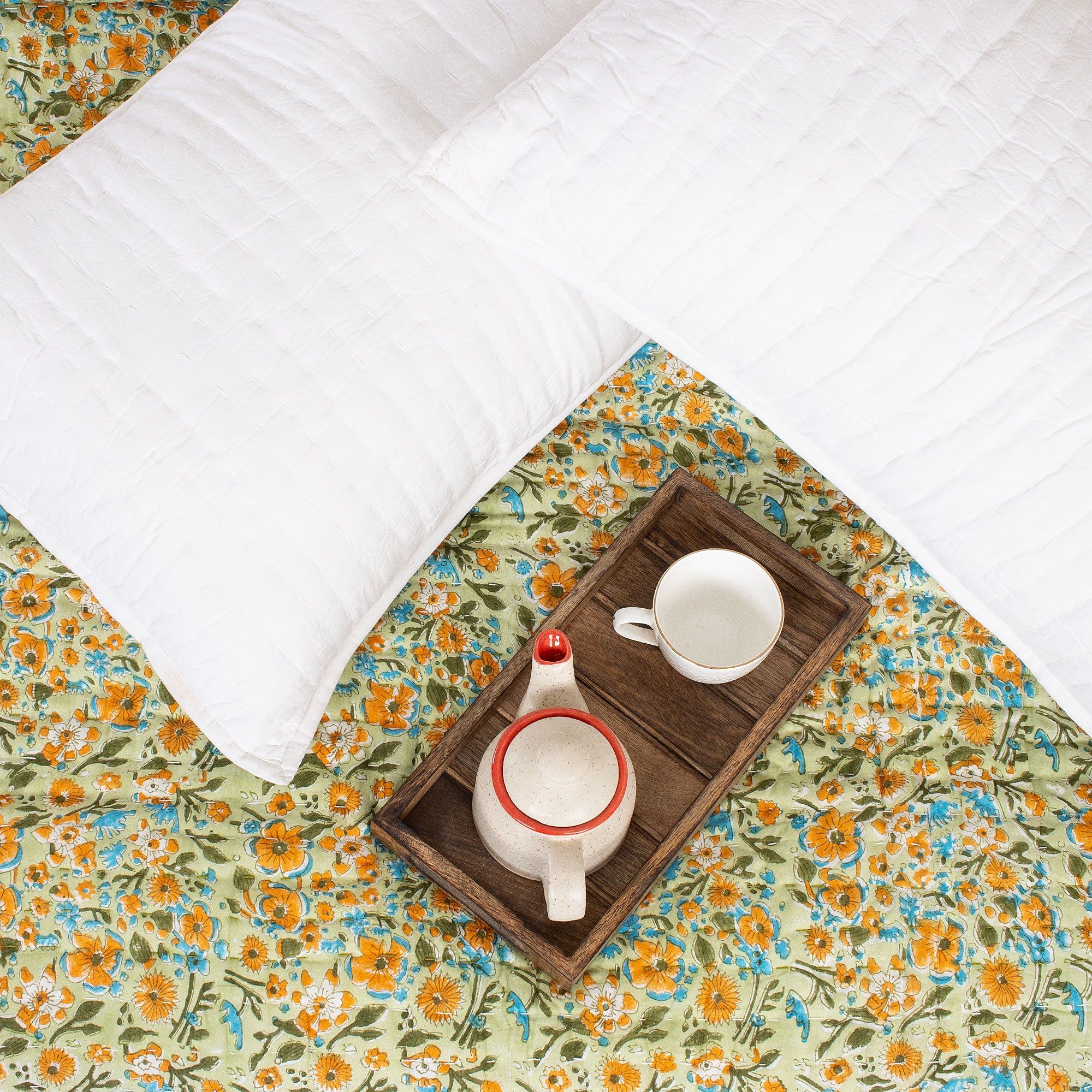 Buy Handmade Cotton Kantha Quilt